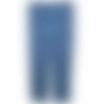 Lino Lyocell Pantalones Chino One-Pleat en azul