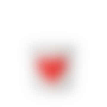 Kühn Keramik Big Heart Red Heart Beaker en blanc
