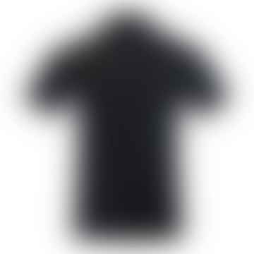  Black Stretch Mesh Short Sleeves  Polo Shirt