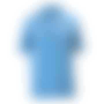 Mid Blue Tennis Short Sleeved Polo Shirt