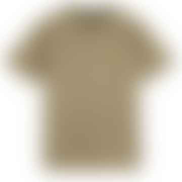 Camiseta bordada de color caqui