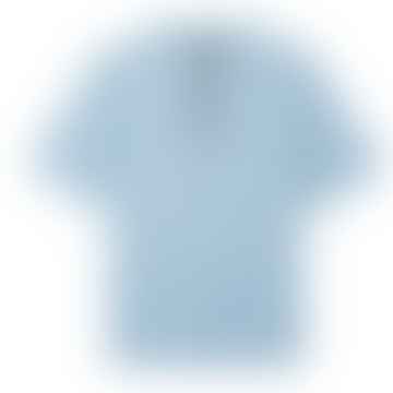 Light Blue Sweater Short Sleeve  Polo