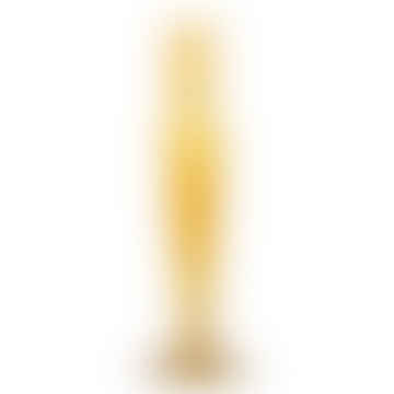 Dara Yellow Glass Candlestick
