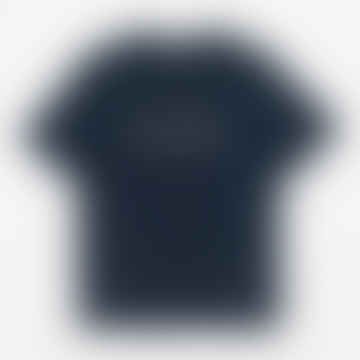 T-shirt del logo toracico in blu scuro