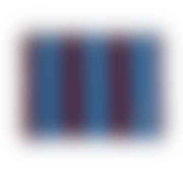 Medium Blue Harry Berry Stripe Flat Pouch