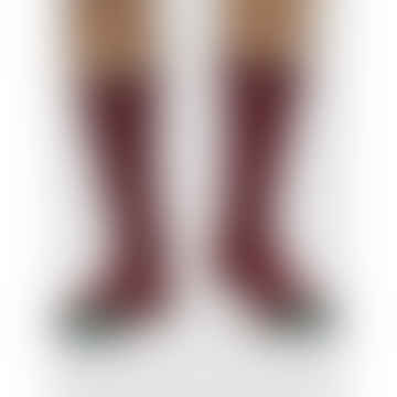 Spm892 Axel Bear Organic Cotton Socks In Elderberry Red