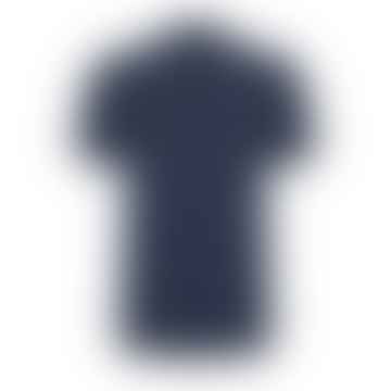 Polo blu navy in jersey di prima qualità