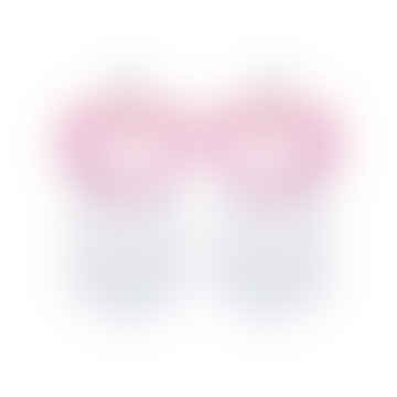 - Heart Chandelier Earrings - Pink Mirror & Iridescent