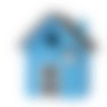 Blue Wooden Birdhouse