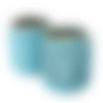 Turquoise Ceramic Tealight Holder Large : Big Holes or Small Holes