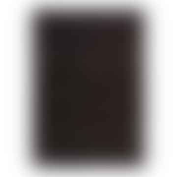 Alfombra de yute de 160 x 230 cm y oruga de algodón negro