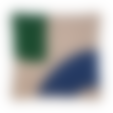 Ilo -Baumwollkissen -Kissenbedeckung in Kobaltblau und Grün
