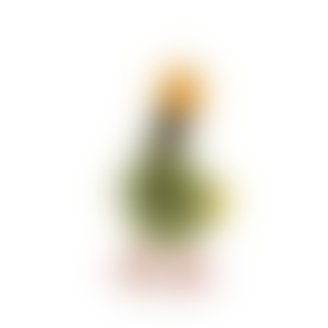 Jouet dodo tricoté vert mousse avec queue orange