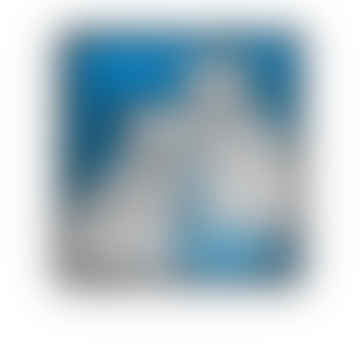 Dekorationsblatt 'King Charles Spaniels' - 50x50 cm / blauer Hintergrund
