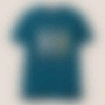 Camiseta gráfica de pescado de patrón verde azulado