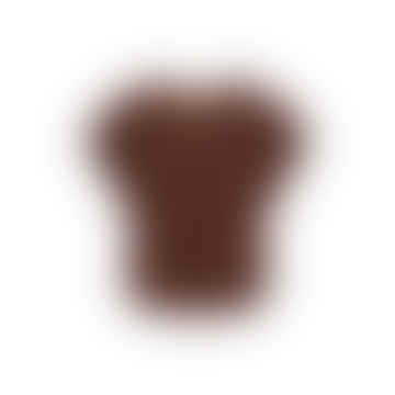 Top de chocolate tejido marrón