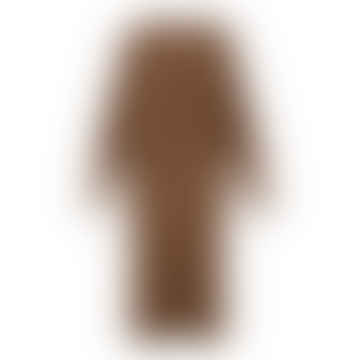 Chaleco de punto largo marrón avellana