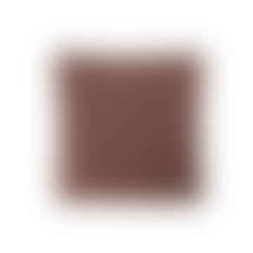 Cubierta de cojín de algodón de chocolate marrón, 50 x 50 cm