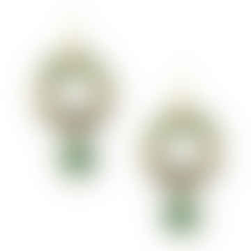Boucles d'oreilles Talia vert foncé