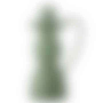 Fija Stoneware Tall Candle Holder In Green