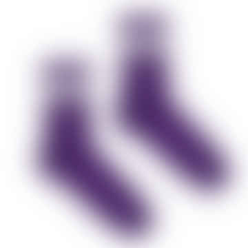 Organic Cotton Tennis Socks | Purple And White