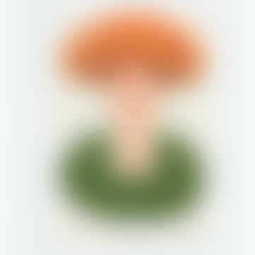 Orange Frilly Mushroom Stand Up Card