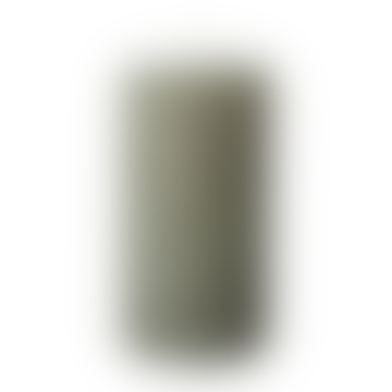 Candela a colonna rustica 7 x 13,5 cm verde nordico