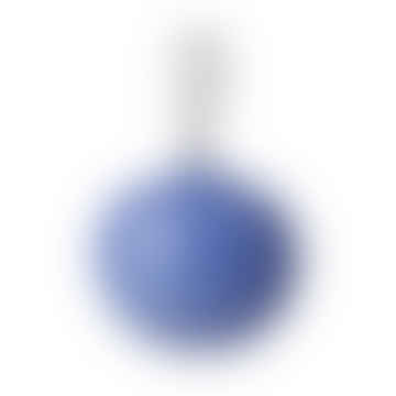 Lampada da tavolo a sfera in ceramica blu