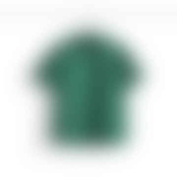Camicia di pigiama verde smeraldo con contorno a manico corto