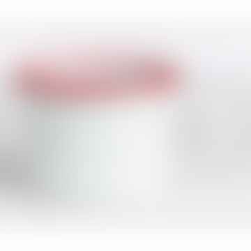 Tasse à expresso en émail blanc de 6 cm avec bord rouge