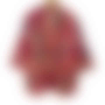 Jacke reine Baumwollstülle -Umkehrbares Ikat Pink Jade