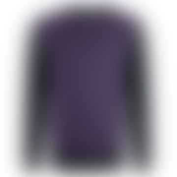 Barbour Crowdale Knit Jumper Grey / Purple