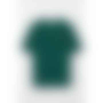 Navy and Green Striped Azpi Dot Printed T Shirt