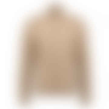 Boss - Mentolo Medium Beige Full Zip Cardigan In Cotton And Virgin Wool 5050061 261