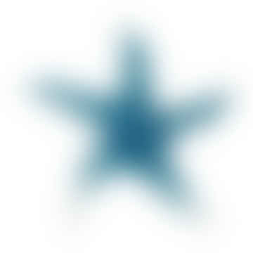 Étoile de mer en verre bleu