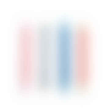 Set Of 4 Candles Pattern Pink, Red And Blue