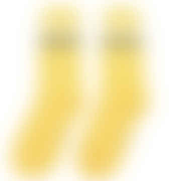 Sks369 Sport rayures chaussettes jaune clair