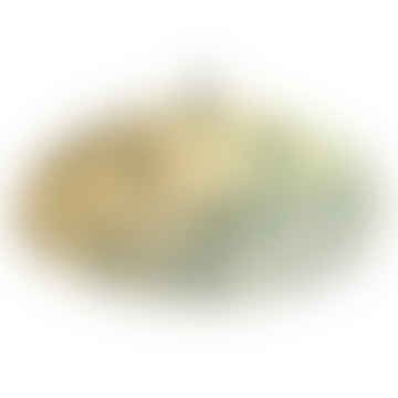 Pequeña pantalla de lámpara de algodón de algodón aurelia de 60 cm de crema y sabio