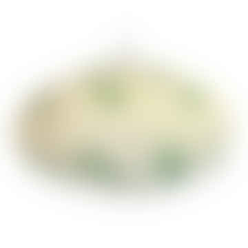 Small 60cm Cream & Green Ginkgo Cotton Pendant Lampshade
