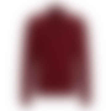 Boss - Sidney 74 Dark Red Zip Neck Sweatshirt In Mercerized Jacquard Cotton 50500328 602