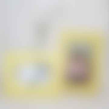 Chevron Photo Frame Yellow 7x5