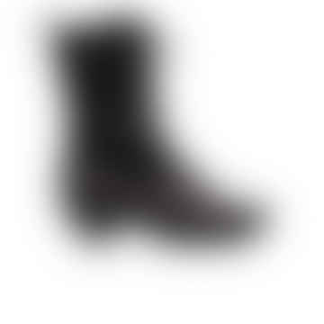 TANYA Smoke | Black Leather Tall Boots