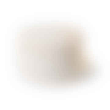Cypress & Tannenkeramik Kerze mit Deckel & Perlen Handschild 10oz/ 283g- Weiß gesprenkelt