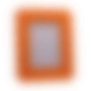 Cadre laqué festonné orange -5x7