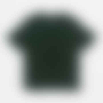 T-shirt sottile di base in cotone organico in verde scuro