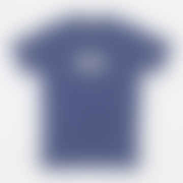 T-shirt a blocchi di parole in blu