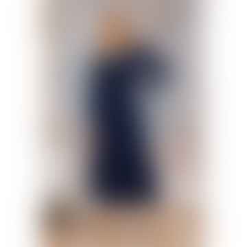 Victoria V-neck Long Sleeve Corduroy Dress In Atlantic Blue