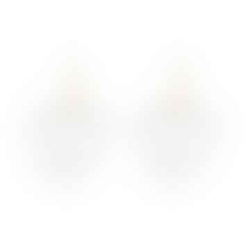 Earrings - Mini Hearts In Flowers - White Pearl & Gold Vermeil