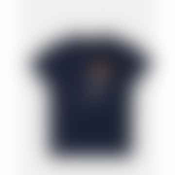 Wavy Face T -shirt - Organic cotton - Navy blue