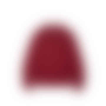 Einfarbiger Strickpullover mit V-Ausschnitt in Rot